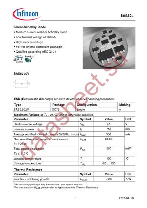 BAS 52-02V E6433 datasheet  